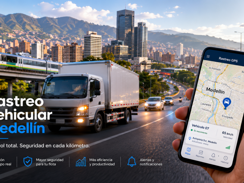 rastreo satelital Medellín: vehículo monitoreado vía satélite con Datatrack
